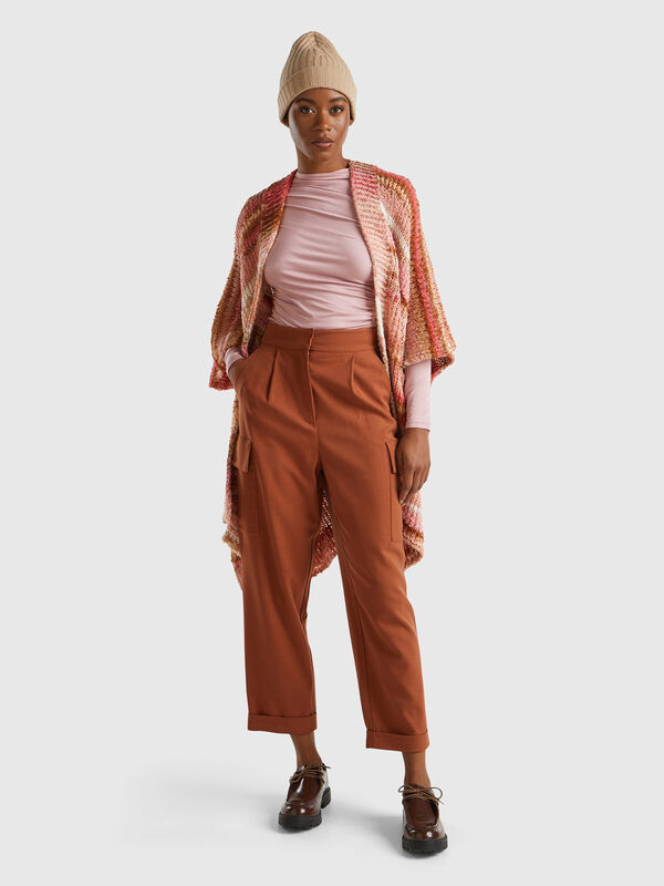 Pantalón cargo de viscosa mixta Mujer