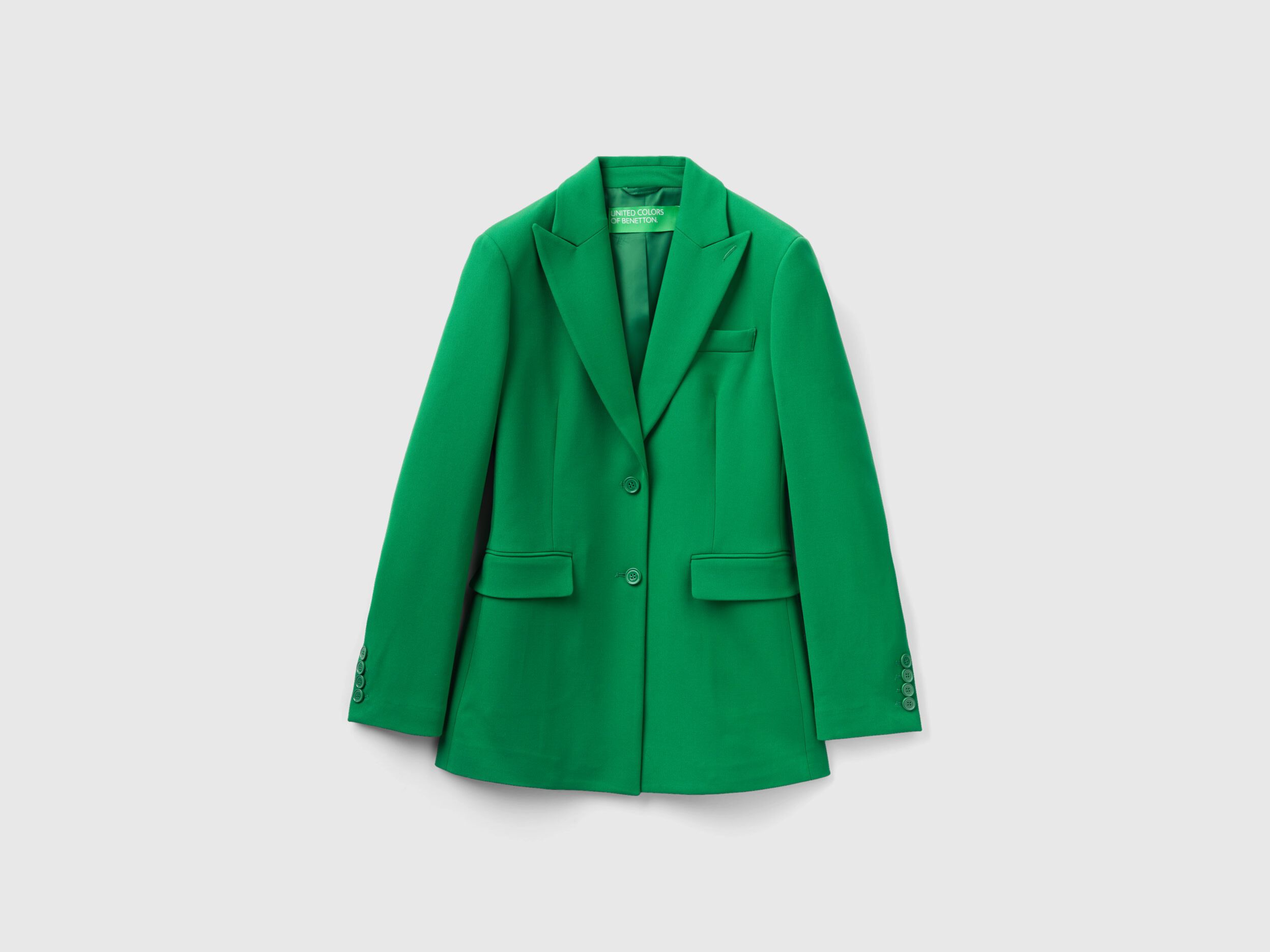 Chaqueta entallada Verde Benetton