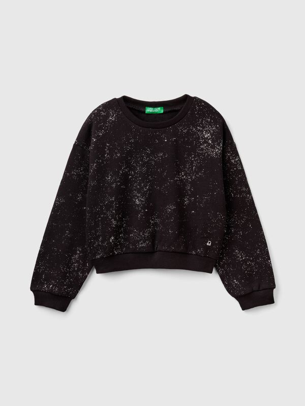 Sudadera oversize con brillantes Niña