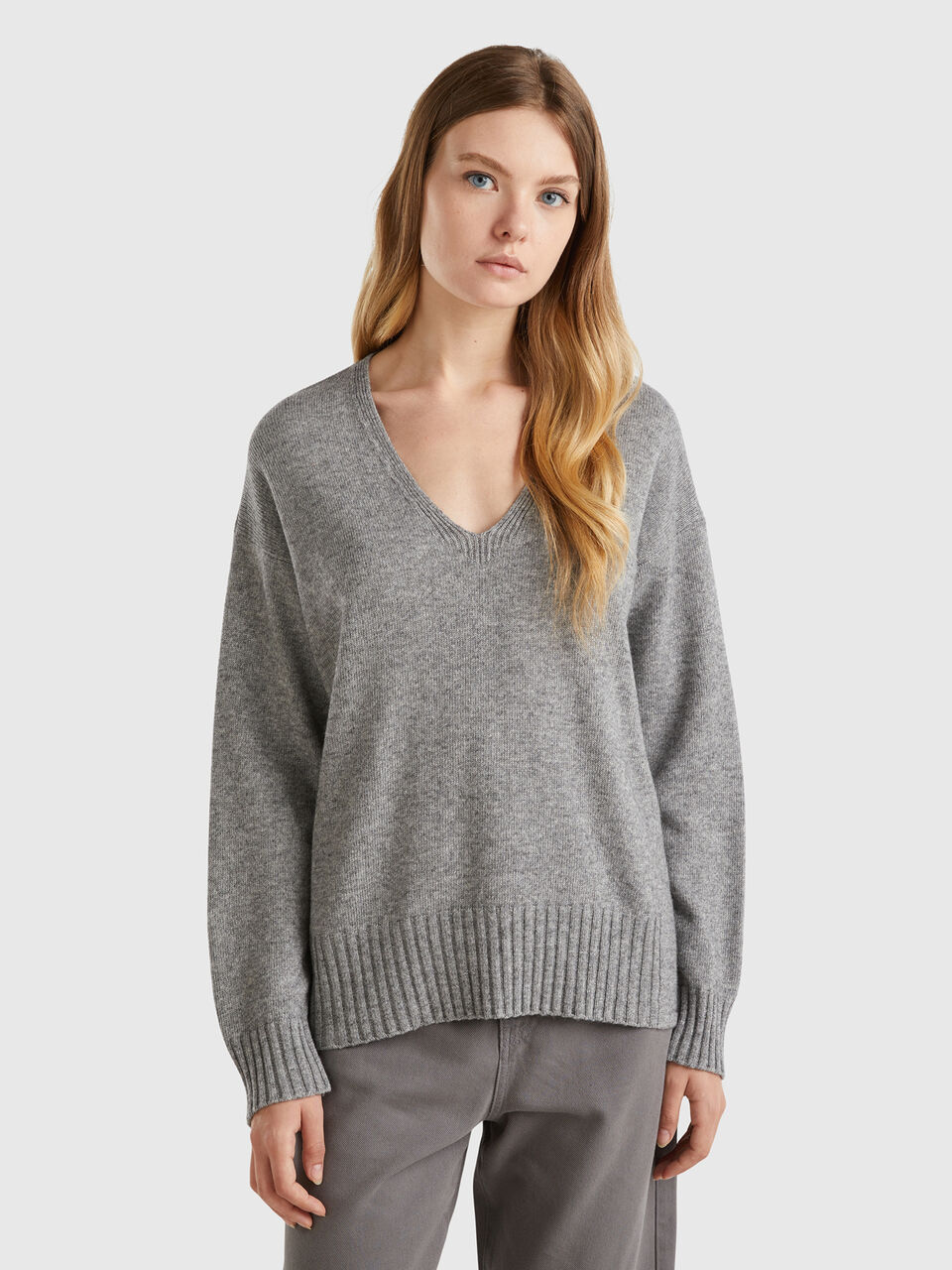 V NECK SWEATER L/S Mujer image number null