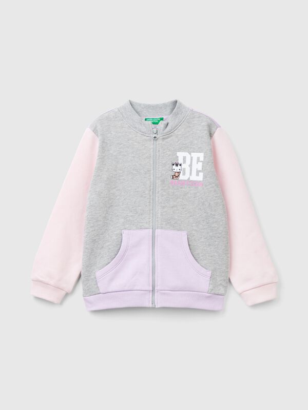 Sudadera de algodón orgánico con cremallera Niña