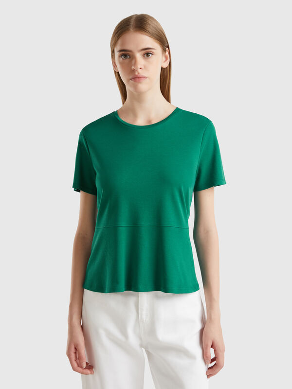 Camiseta slim fit de algodón orgánico Mujer