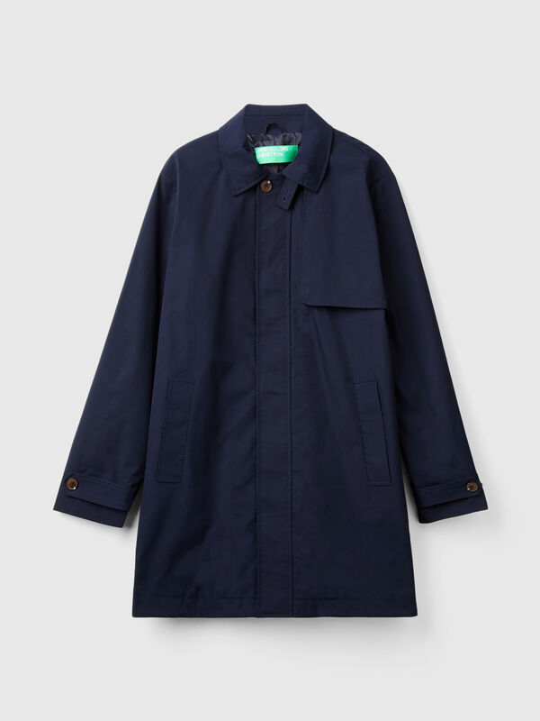 Abrigo forrado con botonadura sencilla Hombre