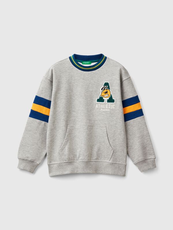 Sudadera con bordado en mezcla de algodón Niño