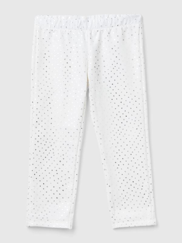 Leggings con estampado laminado Niña