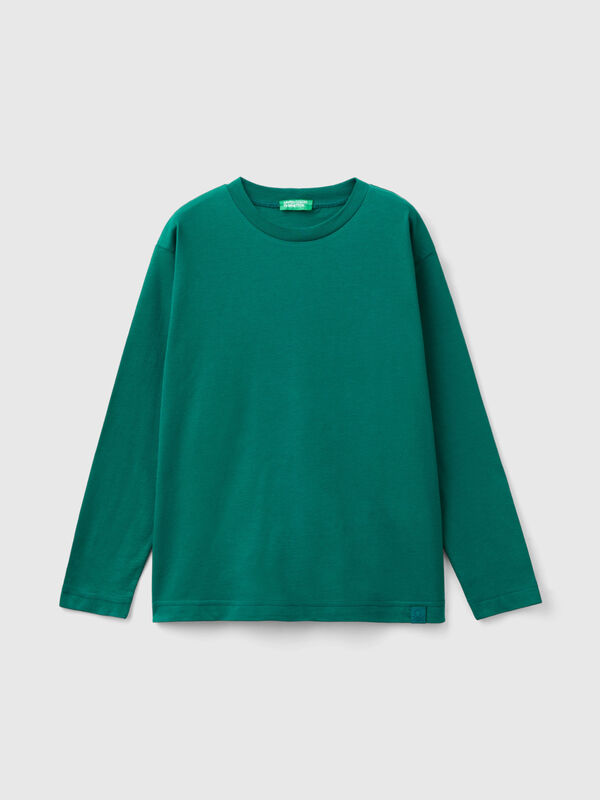 Camiseta de cuello redondo de 100 % algodón orgánico Niño