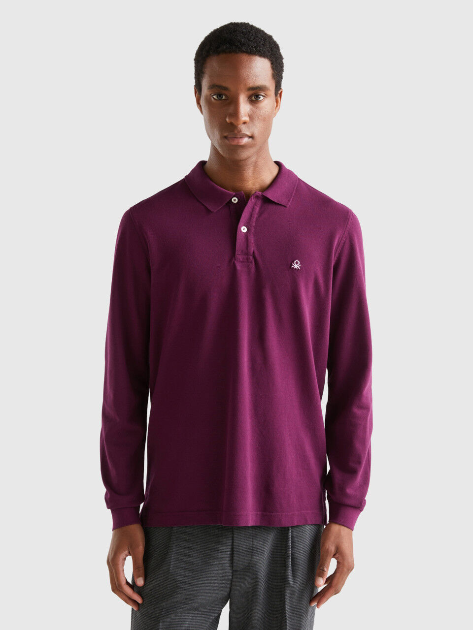Polo morado hombre discount
