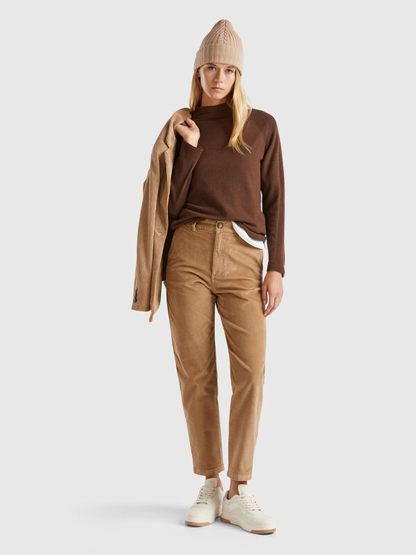 Pantalón holgado de pana Mujer