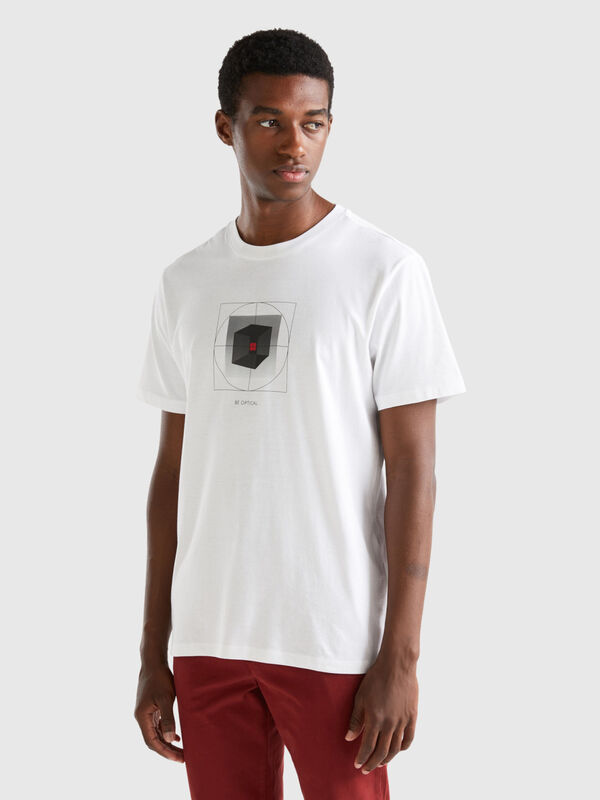 Camiseta con estampado de 100 % algodón Hombre