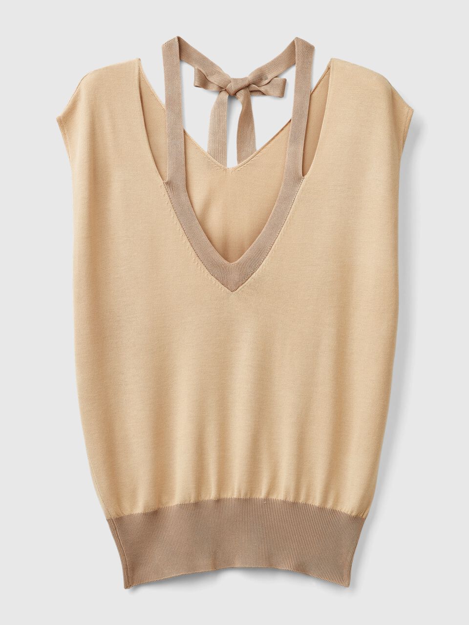 V NECK SWEATER H/S Mujer image number null