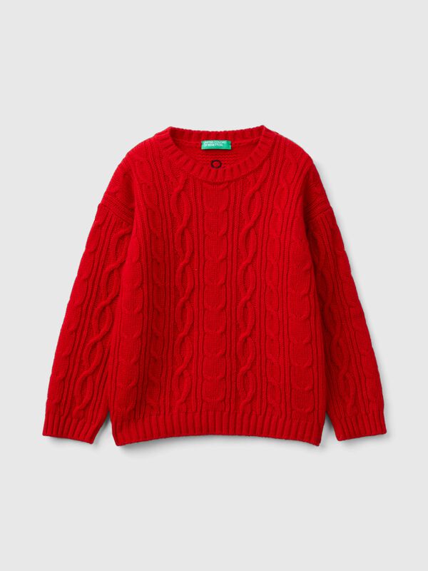 Jersey de lana mixta con ochos Niño