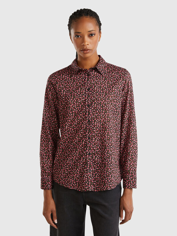 Camisa estampada de 100 % algodón Mujer