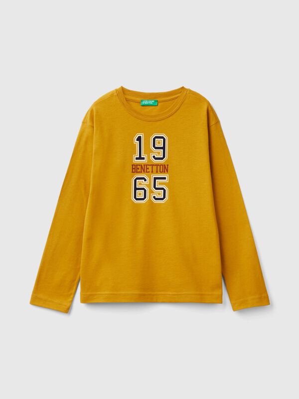 Camiseta cálida con estampado de logotipo Niño