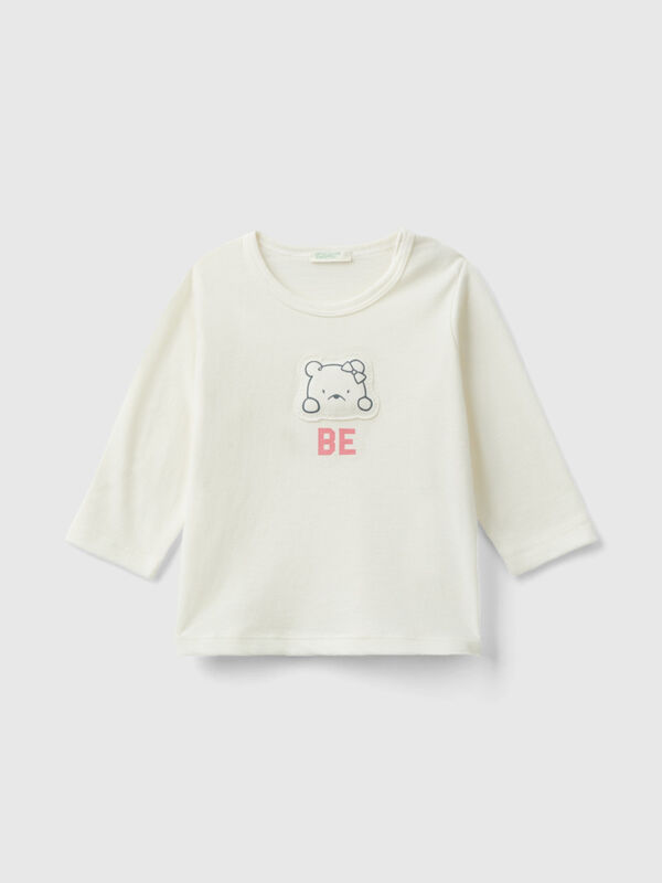 Camiseta con parche de 100 % algodón orgánico Recién nacidos