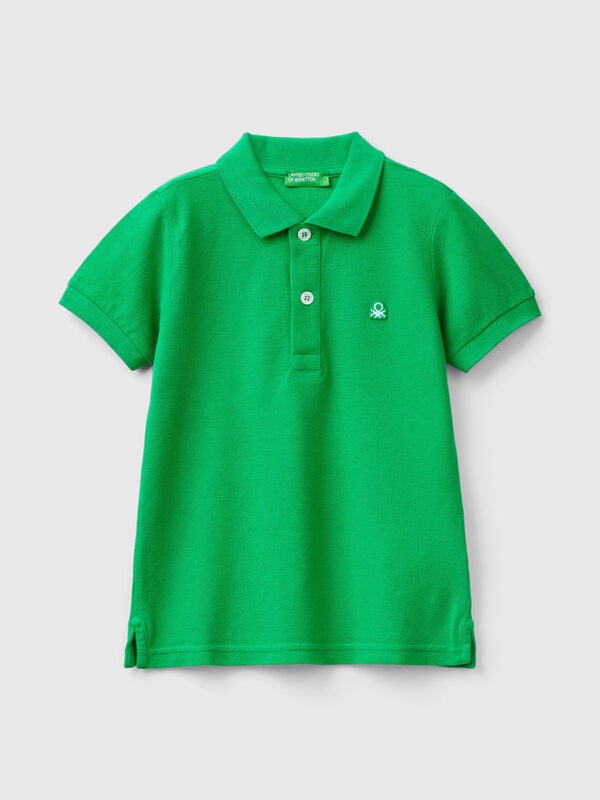 Polo de manga corta de algodón orgánico Niño