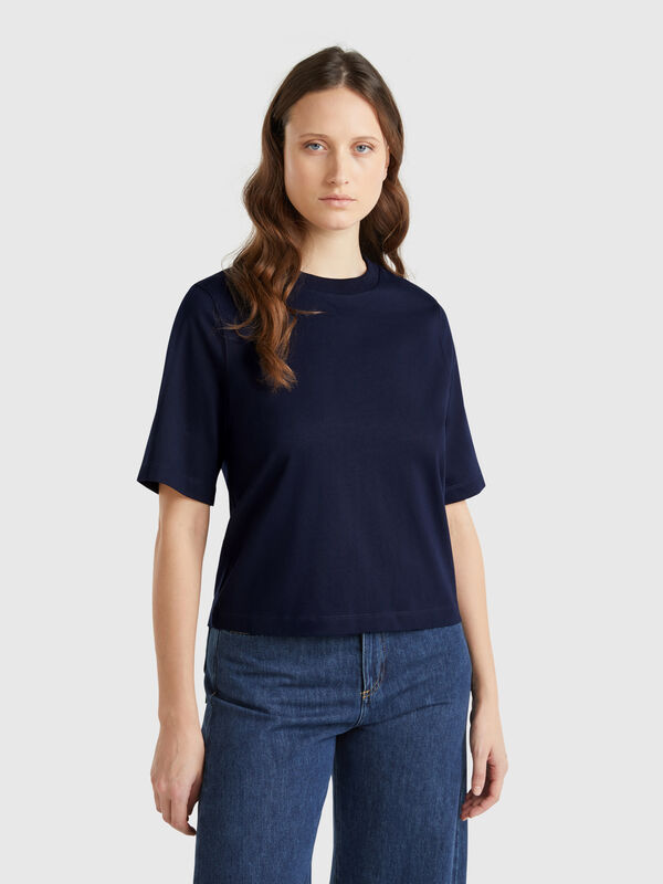 Camiseta boxy fit de 100 % algodón Mujer