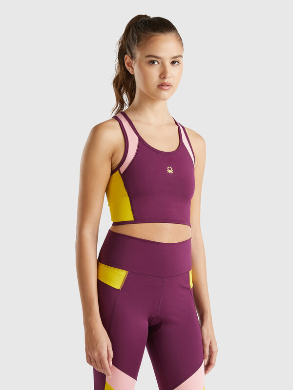 Top bra deportivo con tejido reciclado Mujer