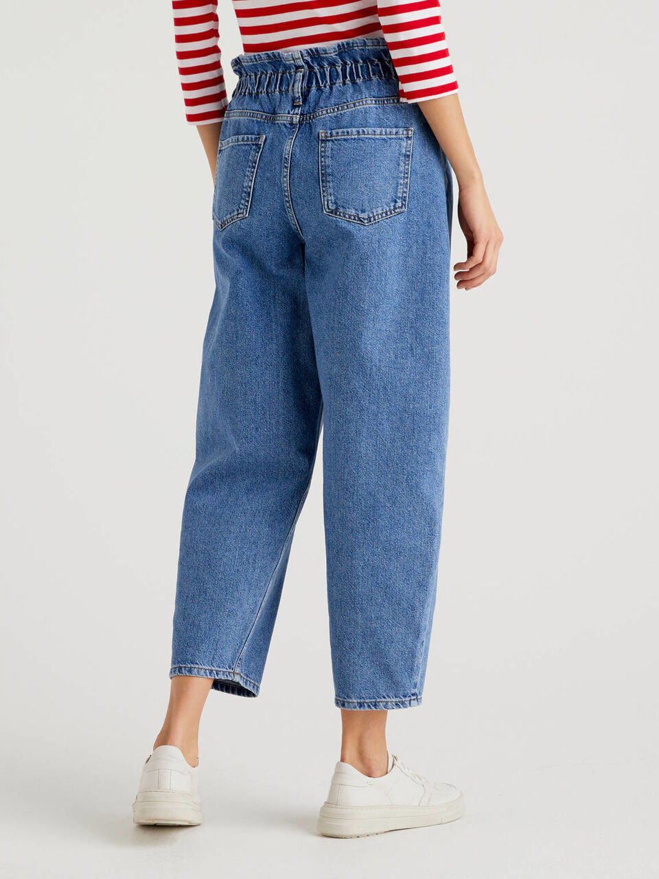 Vaqueros paperbag Mujer image number null