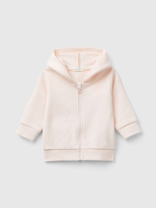 Sudadera de algodón orgánico con capucha Recién nacidos