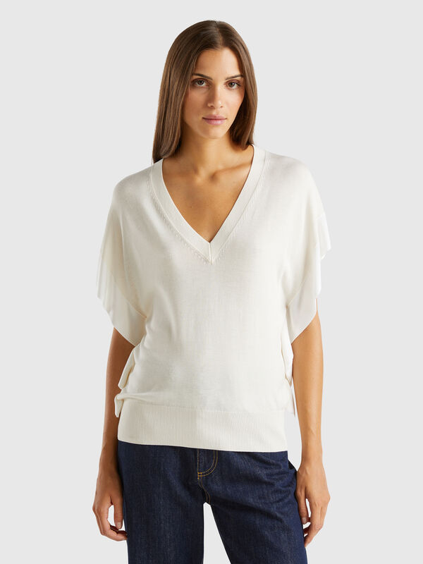 Jersey con drapeado Mujer