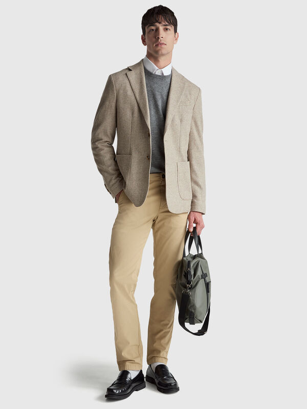 Chinos slim fit beige Hombre