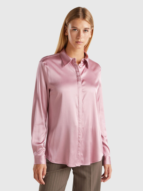 Camisa de raso Mujer