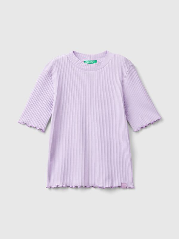 Camiseta de cuello alto y manga corta Niña