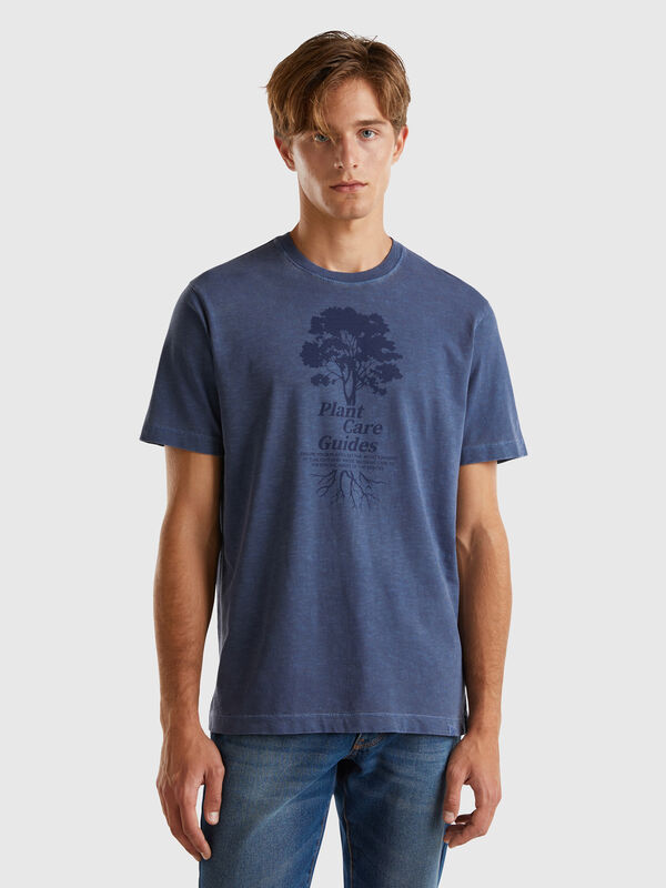 Camiseta con estampado de 100 % algodón Hombre