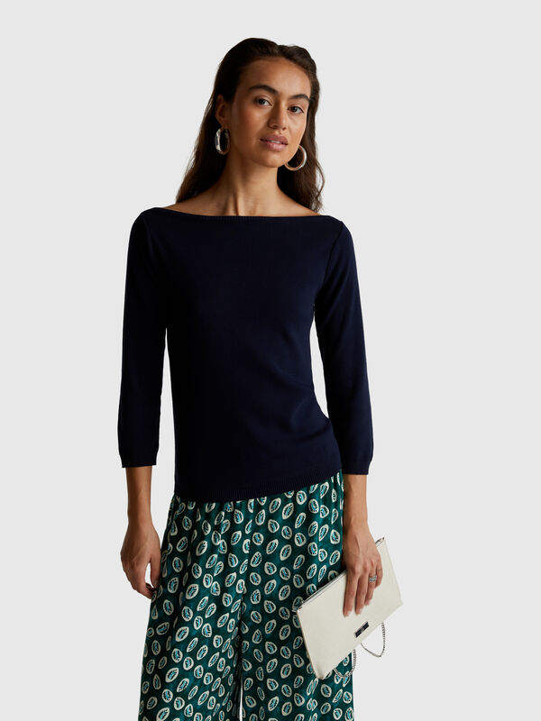 Suéter de cuello barco Mujer