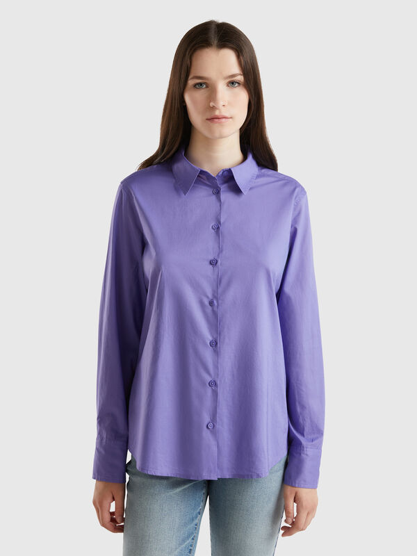 Camisa regular fit de algodón ligero Mujer