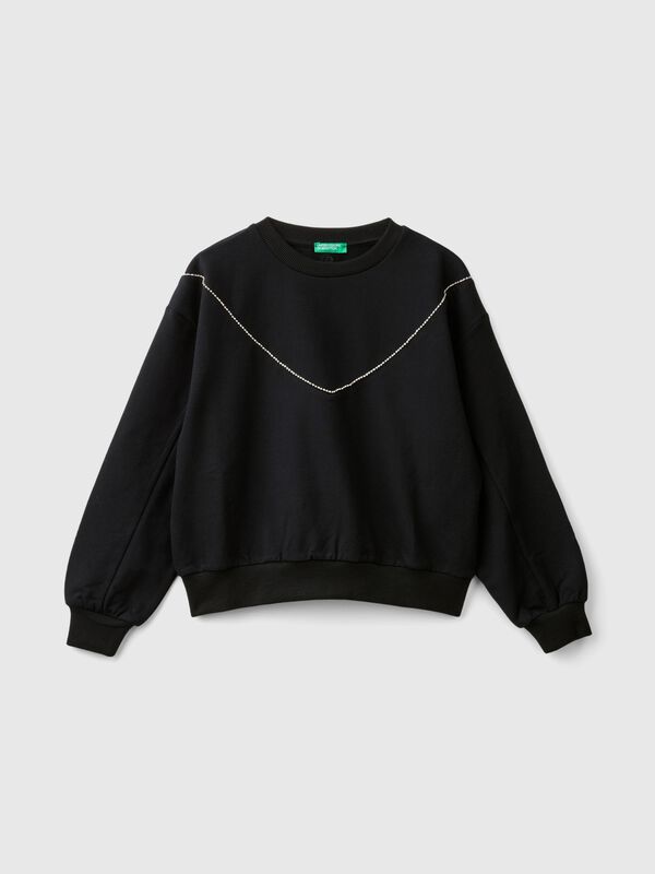 Sudadera con aplicación de efecto joya Niña