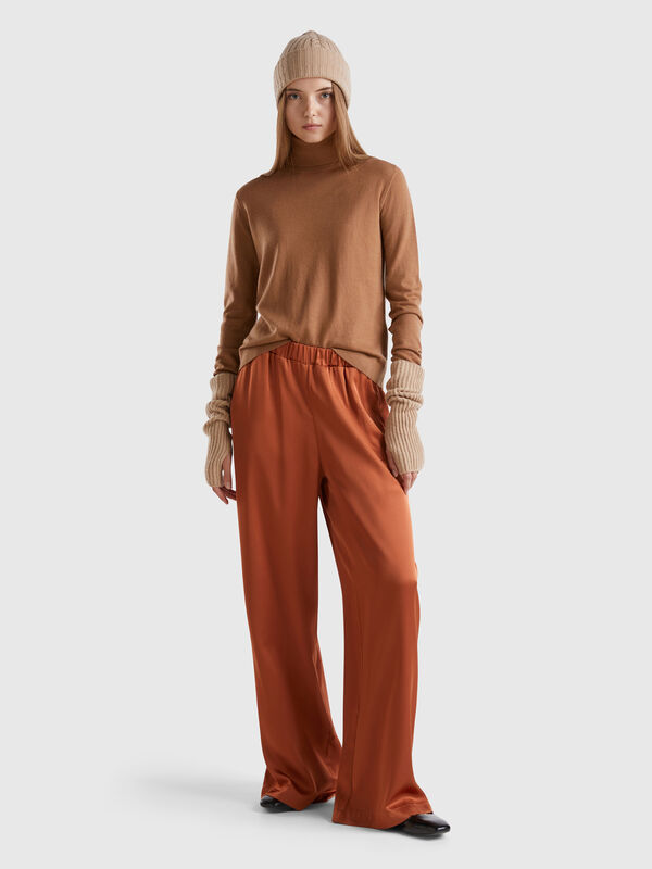 Pantalón amplio de 100 % viscosa Mujer