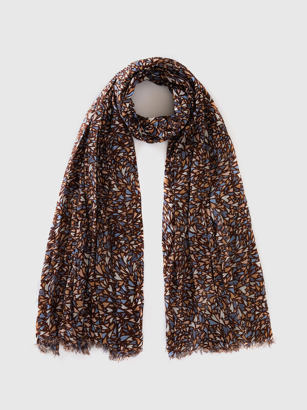 Pañuelo estampado de viscosa Mujer