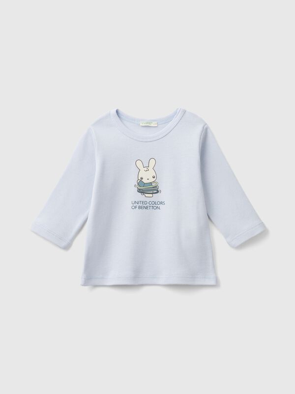 Camiseta de manga larga de 100 % algodón orgánico Recién nacidos