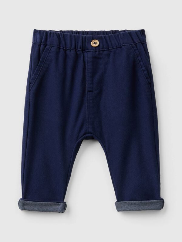 Pantalón de algodón elástico mixto Recién nacidos