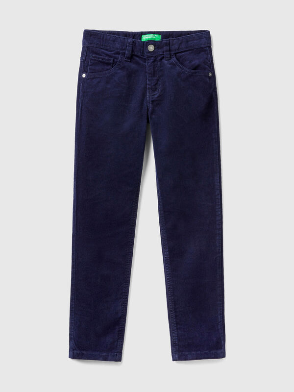 Pantalón slim fit de pana elástica Niño