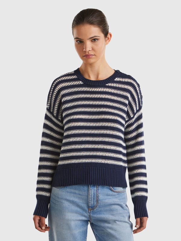 Jersey de rayas boxy fit Mujer