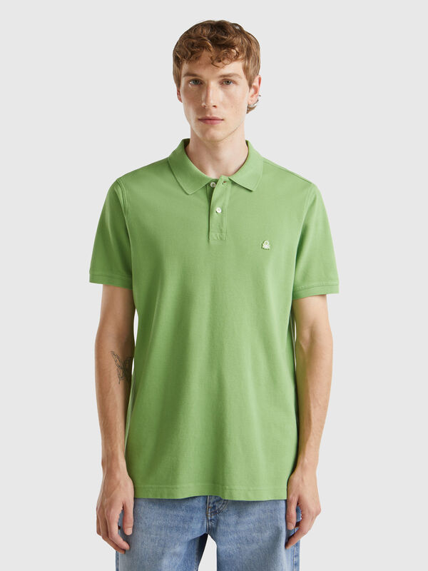 Polo verde aceituna regular fit Hombre