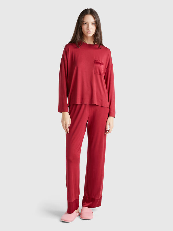 Pantalón de Modal® y seda Mujer