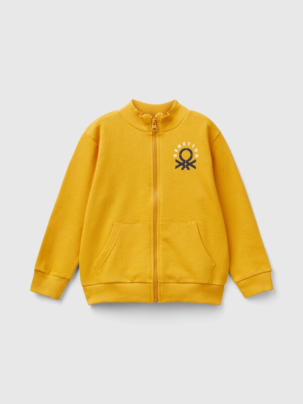 Sudadera de algodón orgánico con cremallera Niño