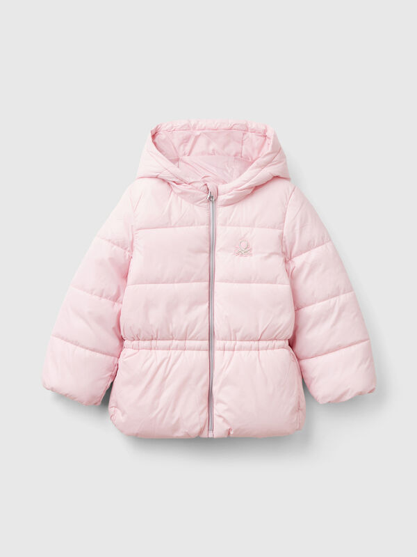 Abrigo de nylon con capucha Niña