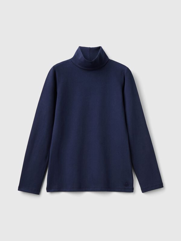 Camiseta elástica de cuello alto Niña