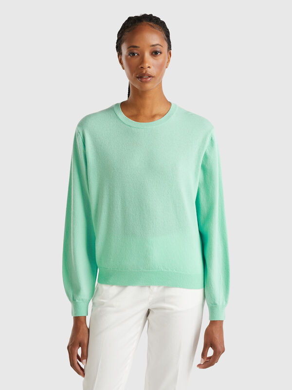 Jersey relaxed fit de pura lana merina Mujer