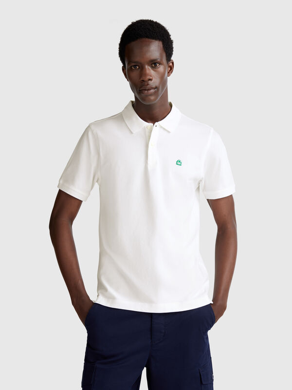 Polo blanco slim fit Hombre