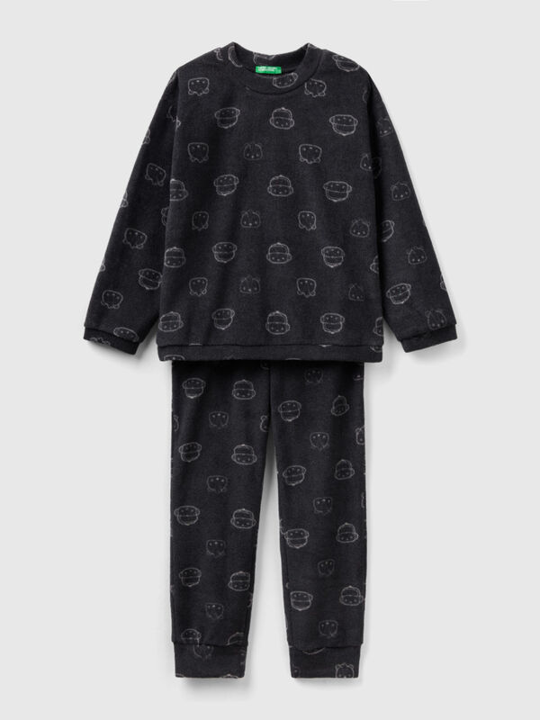 Pijama polar con estampado de mascotas Niño
