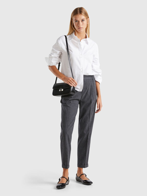 Pantalón de franela de rayas diplomáticas Mujer