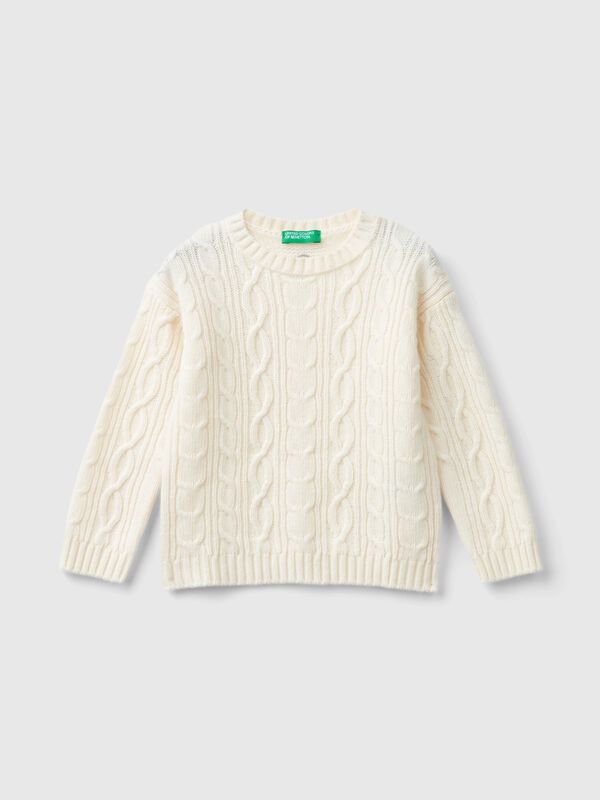 Jersey de lana mixta con ochos Niño