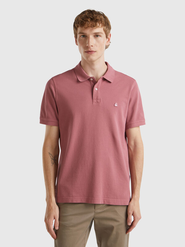 Polo ciruela regular fit Hombre