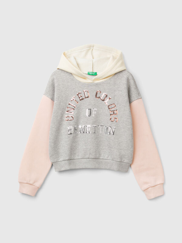 Sudadera con capucha y lentejuelas Niña