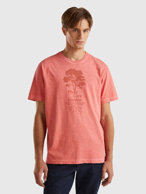 Camiseta con estampado de 100 % algodón Hombre